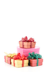 Gift box isolated white background