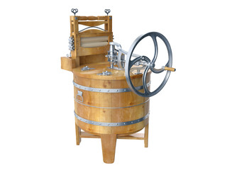 Antique Washing Machines. 3D isolated