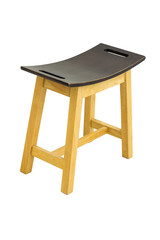 Wooden brown chair isolated on white