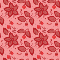 berry pattern pink