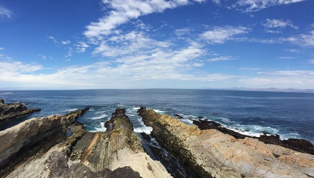 Ocean view with natural rock bridge