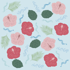 hibiscus pattern ハイビスカス パターン