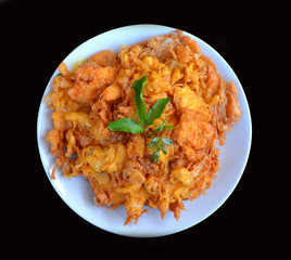 Crispy pork omelet
