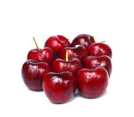 cherry on a white background.