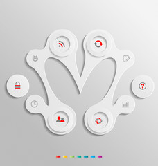 Minimal infographics template easily to be customized