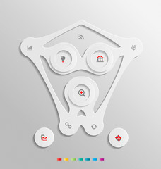 Minimal infographics template easily to be customized