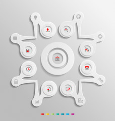 Minimal infographics template easily to be customized