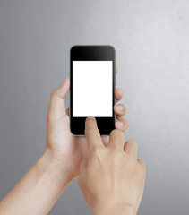 Hand holding smart phone