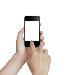 Hand holding smart phone