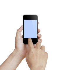 Hand holding smart phone