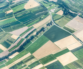 aerial of rural landscape