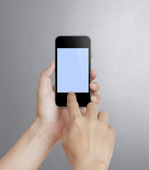 Hand holding smart phone