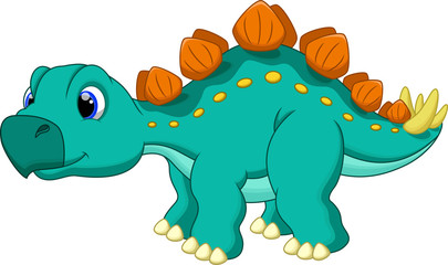 Cute stegosaurus cartoon