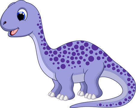 Cute brontosaurus cartoon
