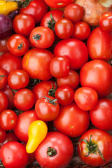 Red tomatoes background