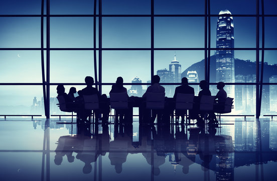 Business Team having a Meeting at the hong Kong