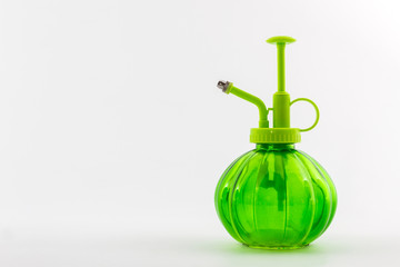 Green spray bottle .