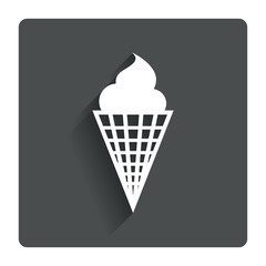 Ice Cream sign icon. Sweet symbol.