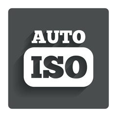 ISO Auto photo camera sign icon. Settings symbol