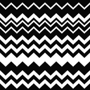 Tribal Aztec zigzag seamless black and white pattern