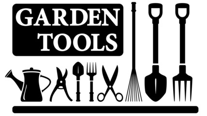 isolated gardening tools