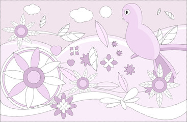 bird on the tree background