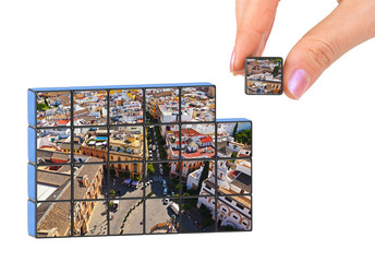 Hand and Sevilla Spain (my photo) puzzle