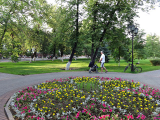 city park in the summer