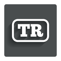 Turkish language sign icon. TR translation