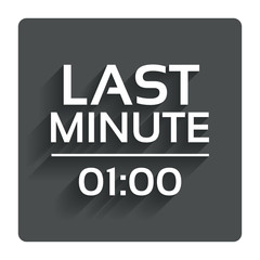 Last minute icon. Hot travel symbol.