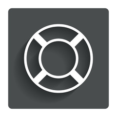 Lifebuoy sign icon. Life salvation symbol.