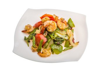 Seafood with vegetables
