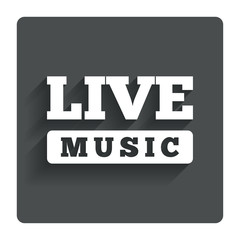 Live music sign icon. Karaoke symbol.