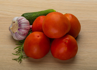 Bright ripe tomato