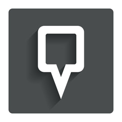 Naklejka premium Map pointer sign icon. Marker symbol.
