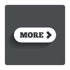 More with arrow sign icon. Details symbol.
