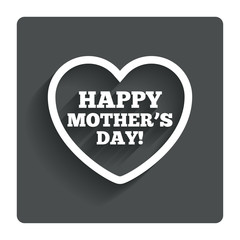 Obraz premium Happy Mothers's Day sign icon. Mom symbol.