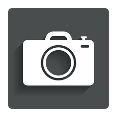 Photo camera sign icon. Photo symbol.