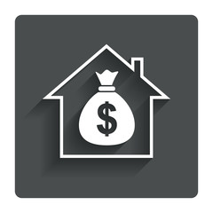 Mortgage sign icon. Real estate symbol.