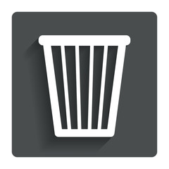 Recycle bin sign icon. Bin symbol.