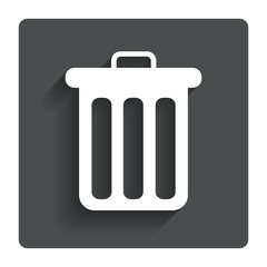 Recycle bin sign icon. Bin symbol.