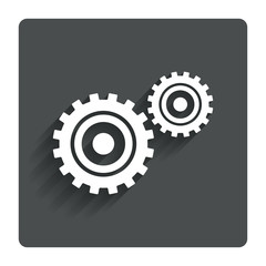 Cog settings sign icon. Cogwheel gear symbol.
