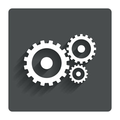 Cog settings sign icon. Cogwheel gear symbol.