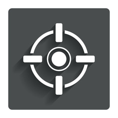 Crosshair sign icon. Target aim symbol.