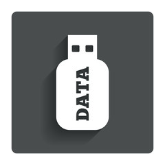 Usb Stick sign icon. Usb flash drive button.