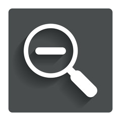 Magnifier glass sign icon. Zoom tool. Navigation