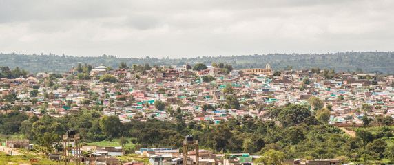 Fototapeta na wymiar Aerial view of the city of Harar