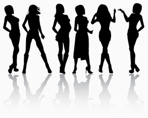 Fashion women silhouettes