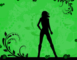 Fashion woman silhouettes