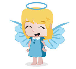 little girl dressed like an angel